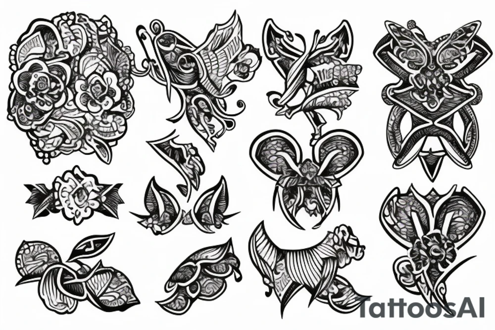 bow tip tattoo idea