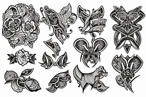 bow tip tattoo idea