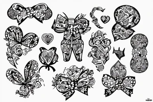 graffiti bows tip tattoo idea