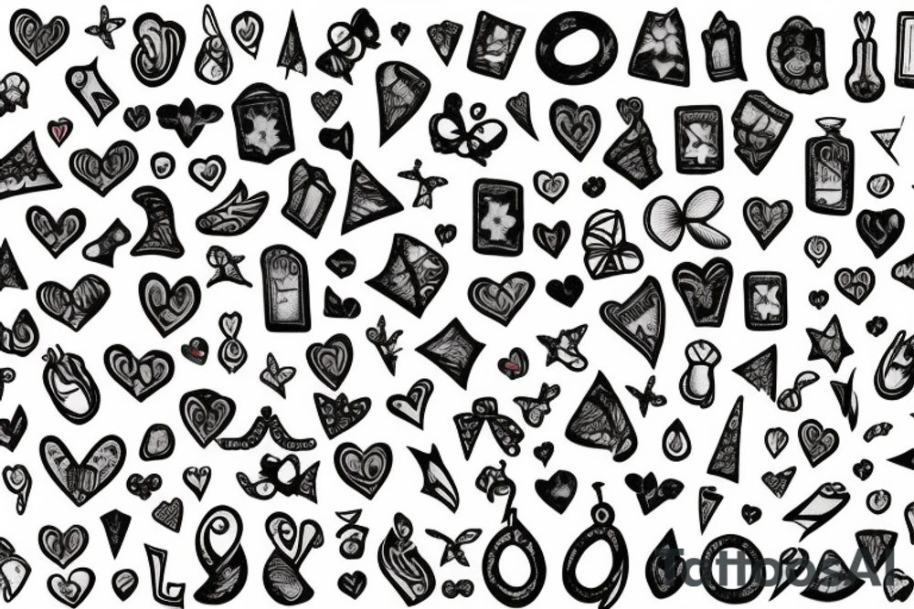 graffiti bows tip tattoo idea