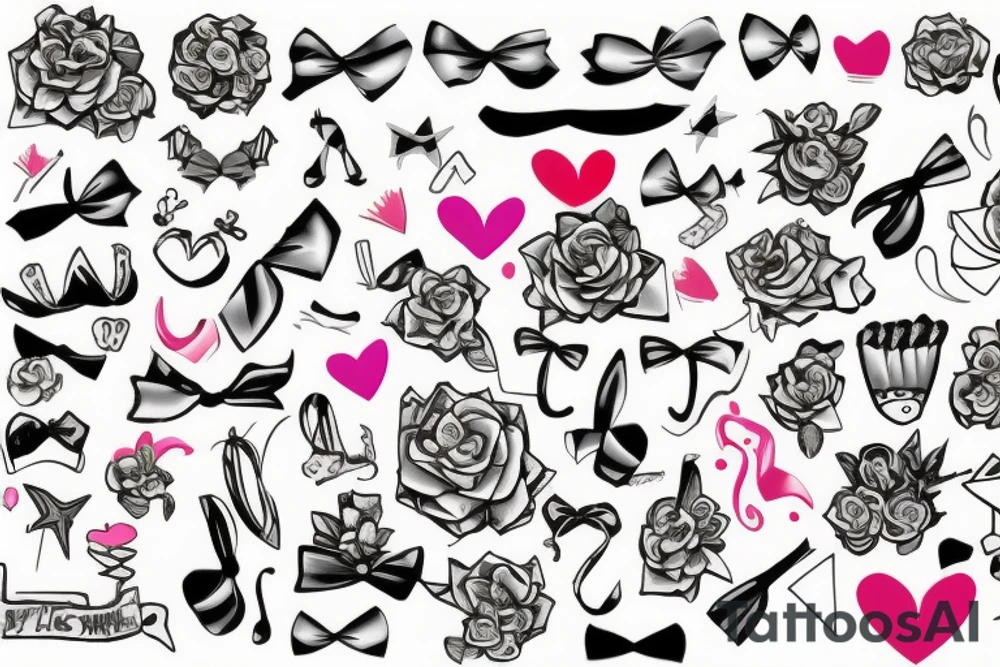 graffiti bows tip tattoo idea