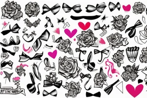 graffiti bows tip tattoo idea