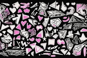 graffiti bows tip tattoo idea
