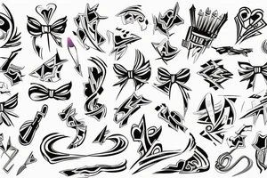graffiti bow tip tattoo idea