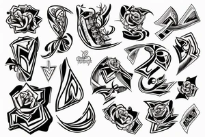 graffiti bow tip tattoo idea