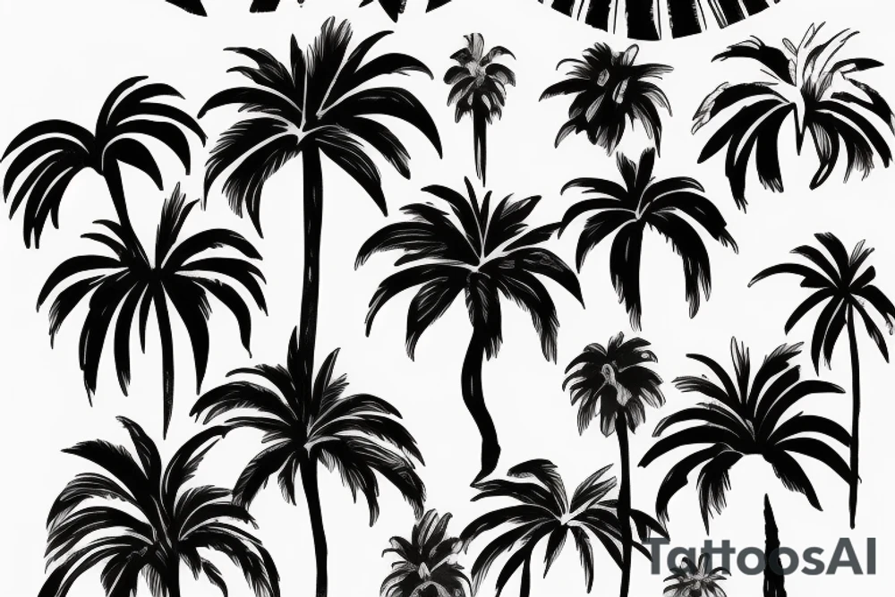 padres interstate 805 sun palm tree tattoo idea