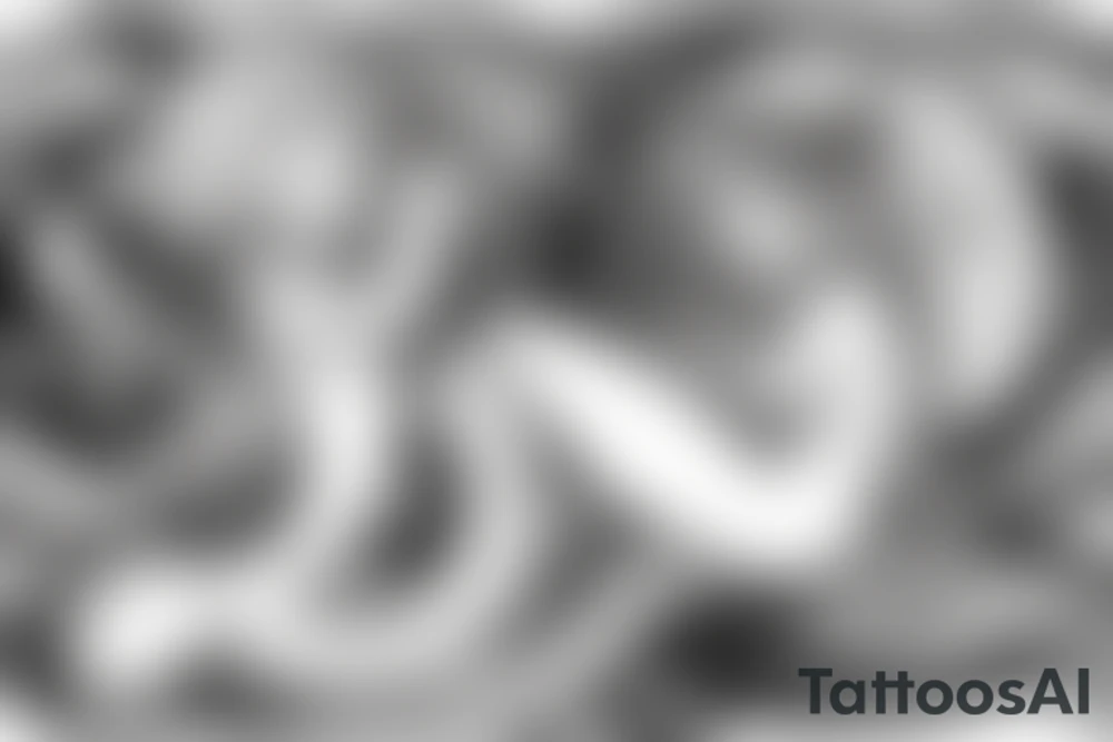 mermaid with fine lines tattoo idea
