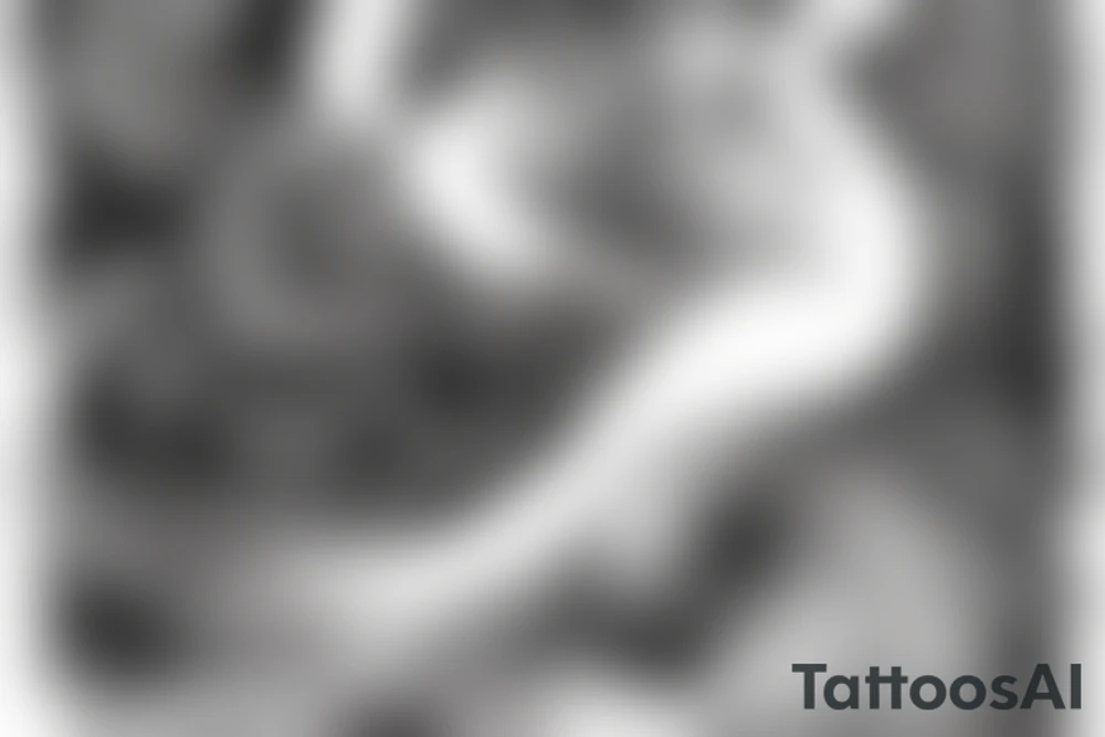 an ocean wave
a mermaid tail only tattoo idea