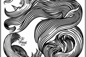 an ocean wave
a mermaid tail only tattoo idea