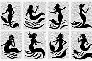 a mermaid silhouette tattoo idea