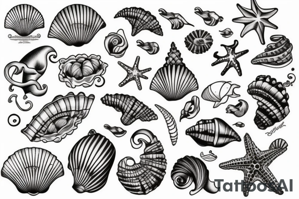 seashell tattoo idea