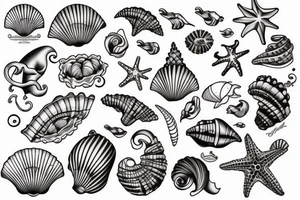 seashell tattoo idea
