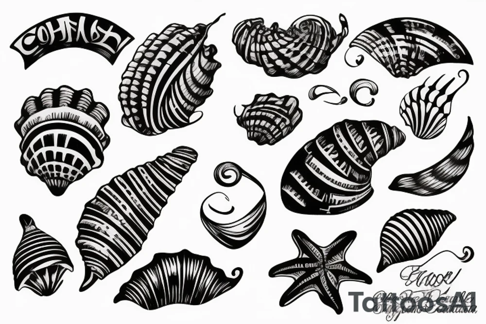 seashell tattoo idea