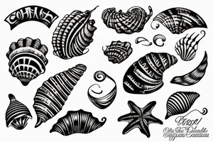 seashell tattoo idea