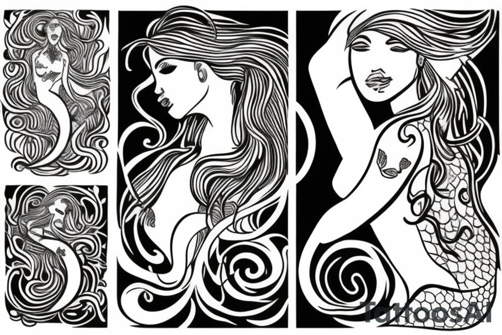 mermaid tattoo idea