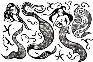 mermaid tattoo idea