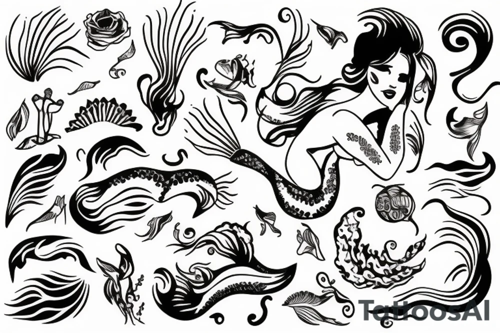 mermaid tattoo idea