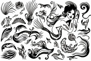 mermaid tattoo idea