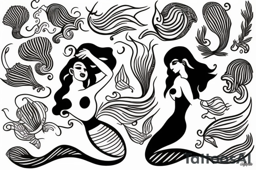 mermaid
beautiful body posture tattoo idea