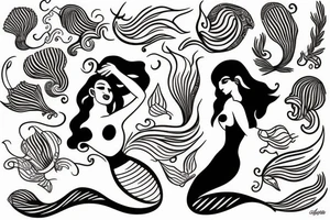 mermaid
beautiful body posture tattoo idea