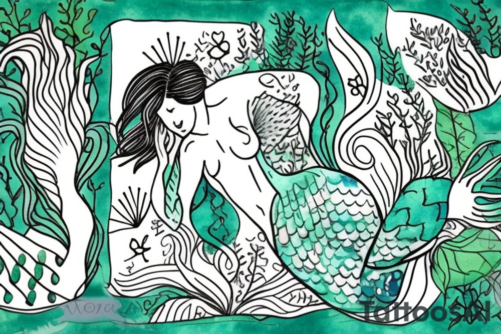 sleeping mermaid surrounded by plants
with a dove tattoo idea sleeping mermaid surrounded by plants
with a dove tattoo idea