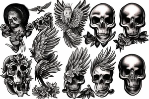 Icarus and memento mori tattoo idea