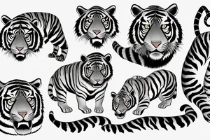 Japanese tiger realism tattoo idea