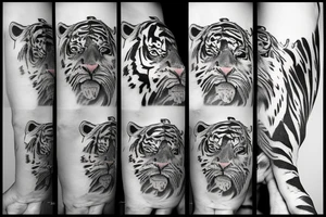 Japanese tiger realism tattoo idea