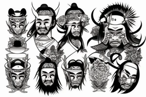Samurai realism tattoo idea