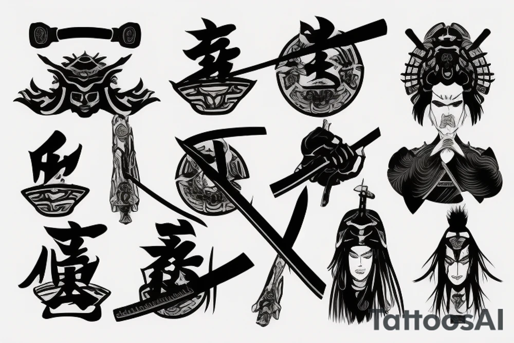 Samurai sword tattoo idea