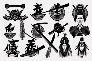 Samurai sword tattoo idea