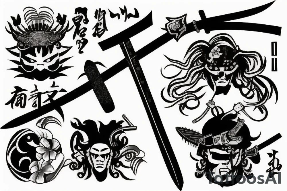 Samurai sword tattoo idea
