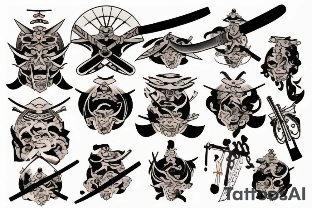 Samurai sword tattoo idea