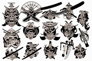 Samurai sword tattoo idea