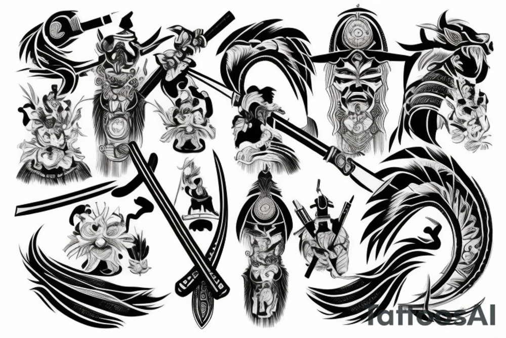 Samurai sword tattoo idea