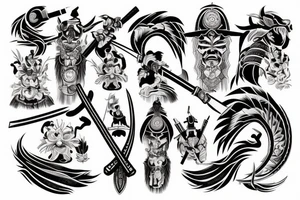Samurai sword tattoo idea