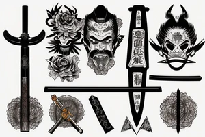 Samurai sword tattoo idea