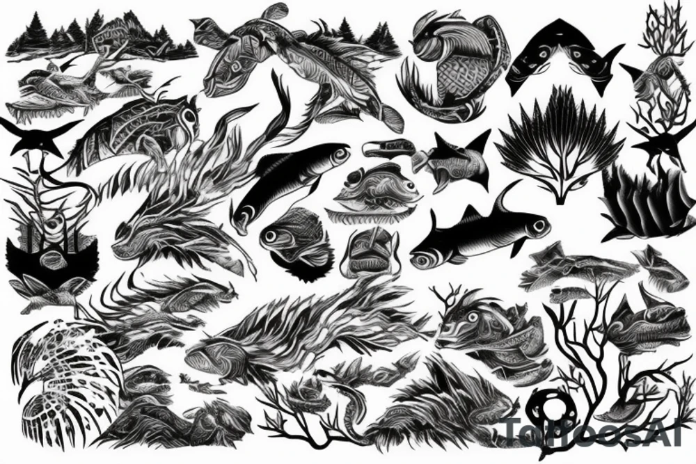 Ecosse Japon forêt gentillesse force bienveillance passion carp koï maori tattoo idea