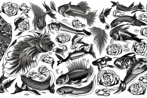 Ecosse Japon forêt gentillesse force bienveillance passion carp koï maori tattoo idea