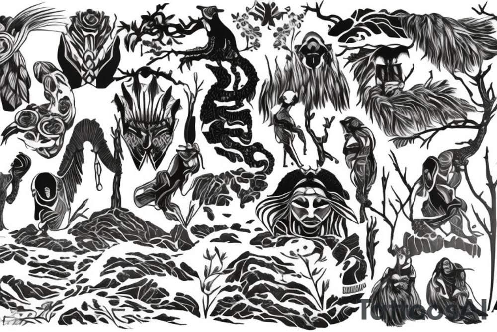 Ecosse Japon forêt gentillesse force bienveillance passion maori tattoo idea