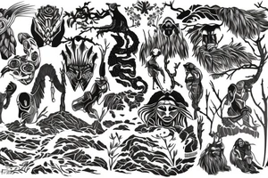 Ecosse Japon forêt gentillesse force bienveillance passion maori tattoo idea