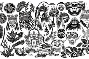 Ecosse Japon forêt gentillesse force bienveillance passion maori tattoo idea