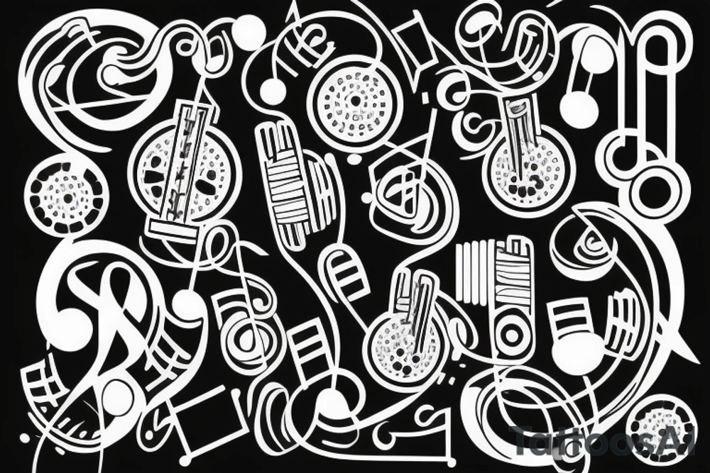 music is my dna tattoo idea