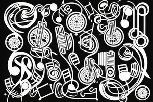 music is my dna tattoo idea