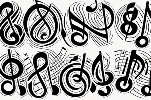 music notes tattoo idea