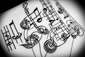music notes tattoo idea