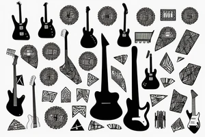 guitar notes tattoo idea