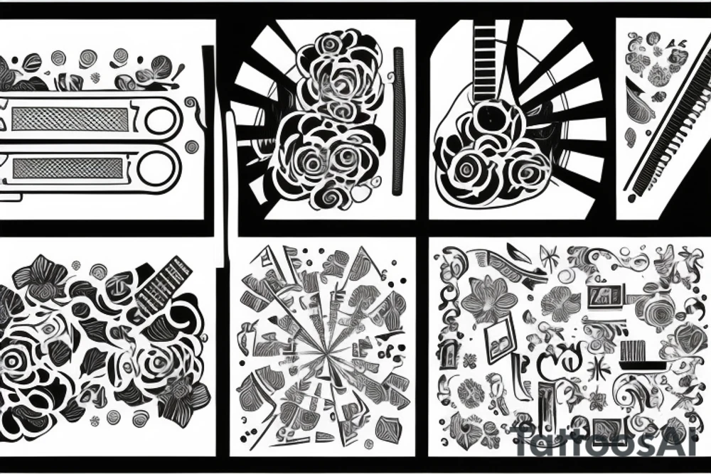 guitar notes tattoo idea