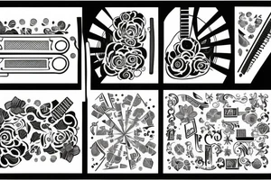 guitar notes tattoo idea