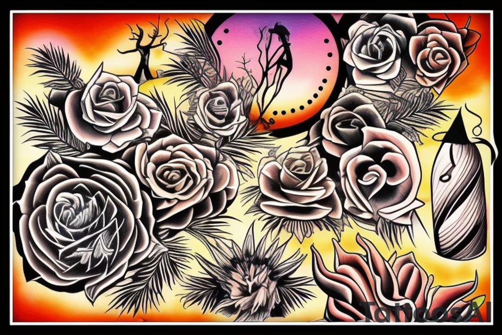 Sunset tattoo idea